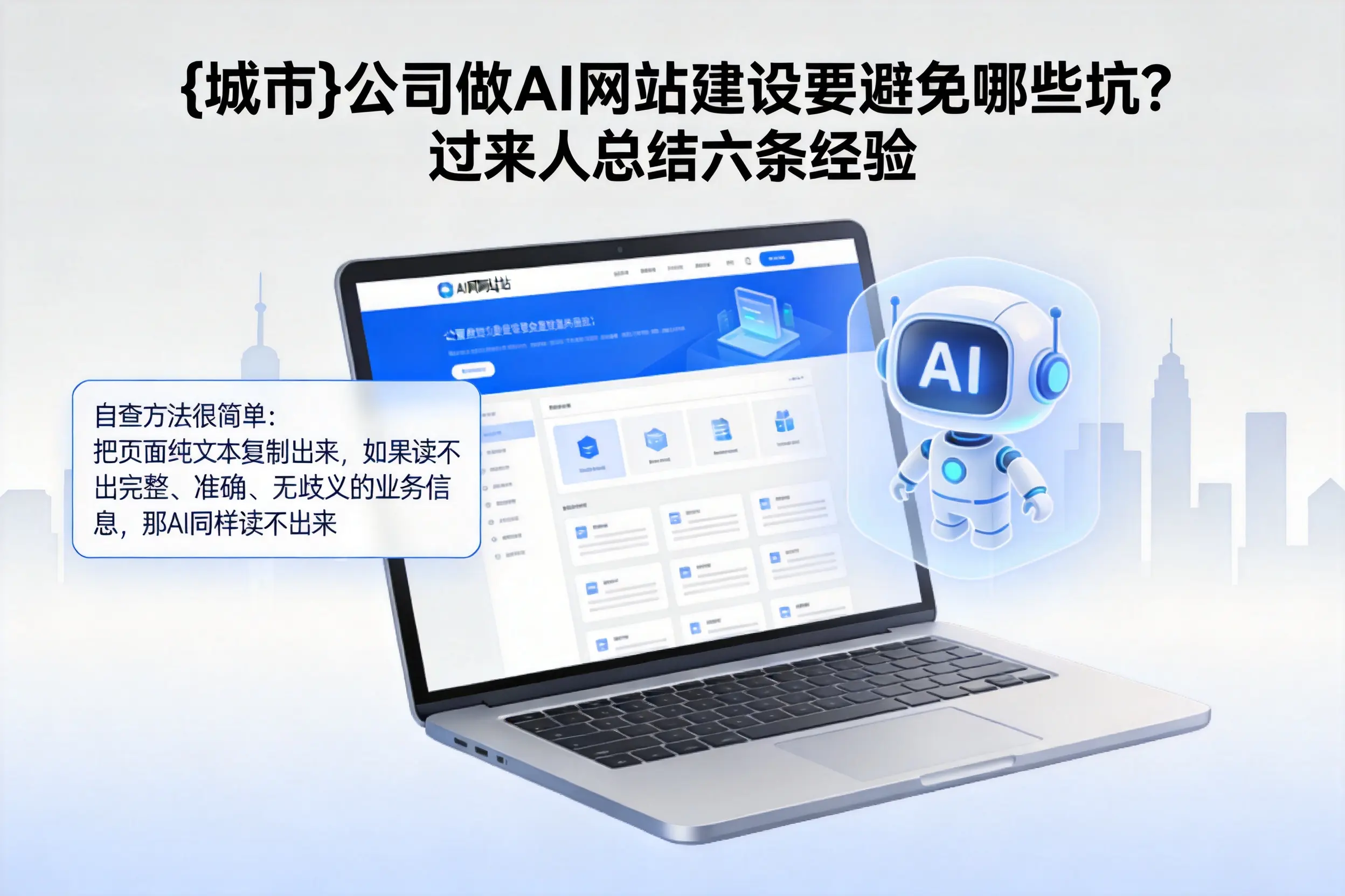江苏公司做AI网站建设要避免哪些坑?过来人总结六条经验