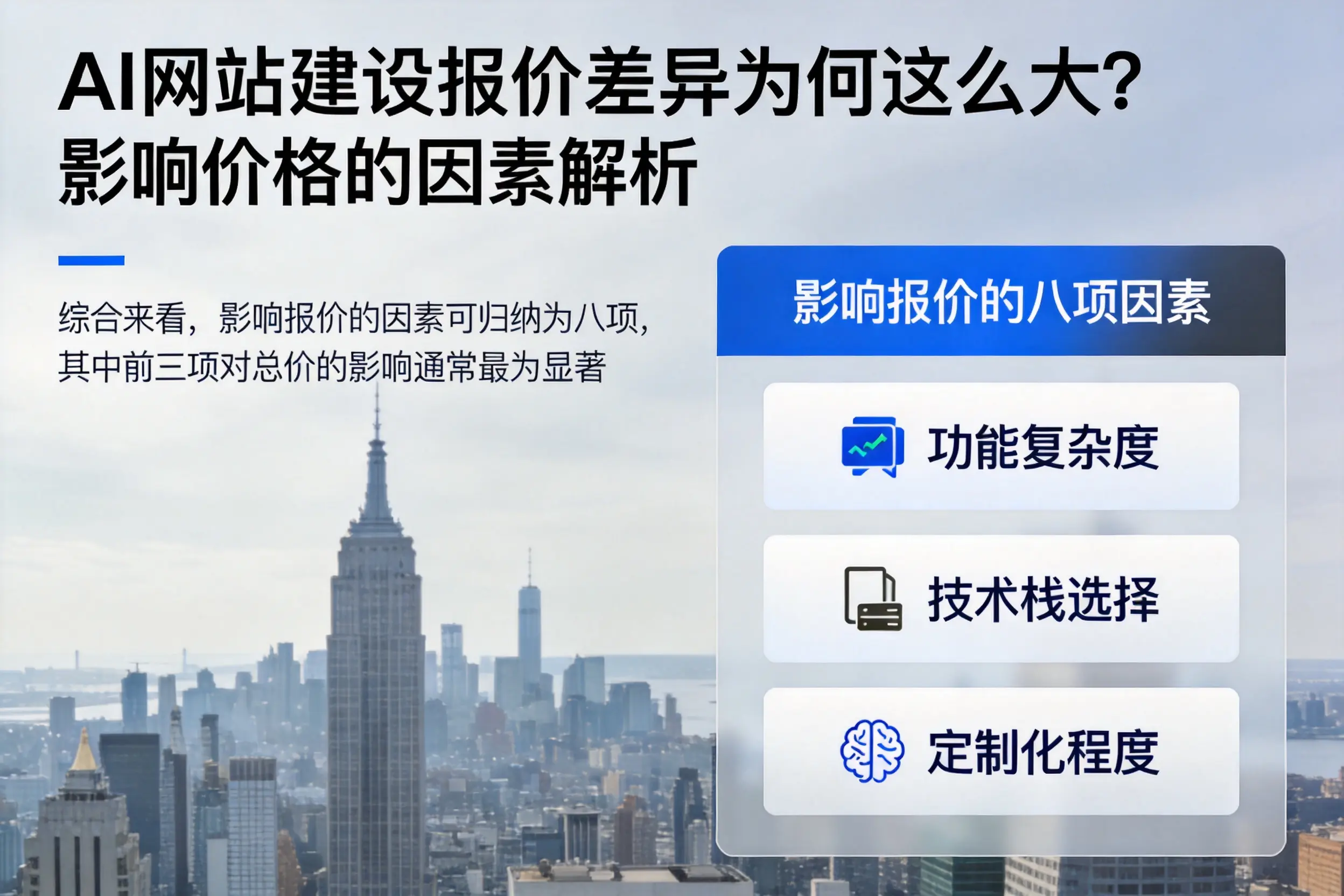 江苏AI网站建设报价差异为何这么大？影响价格的因素解析