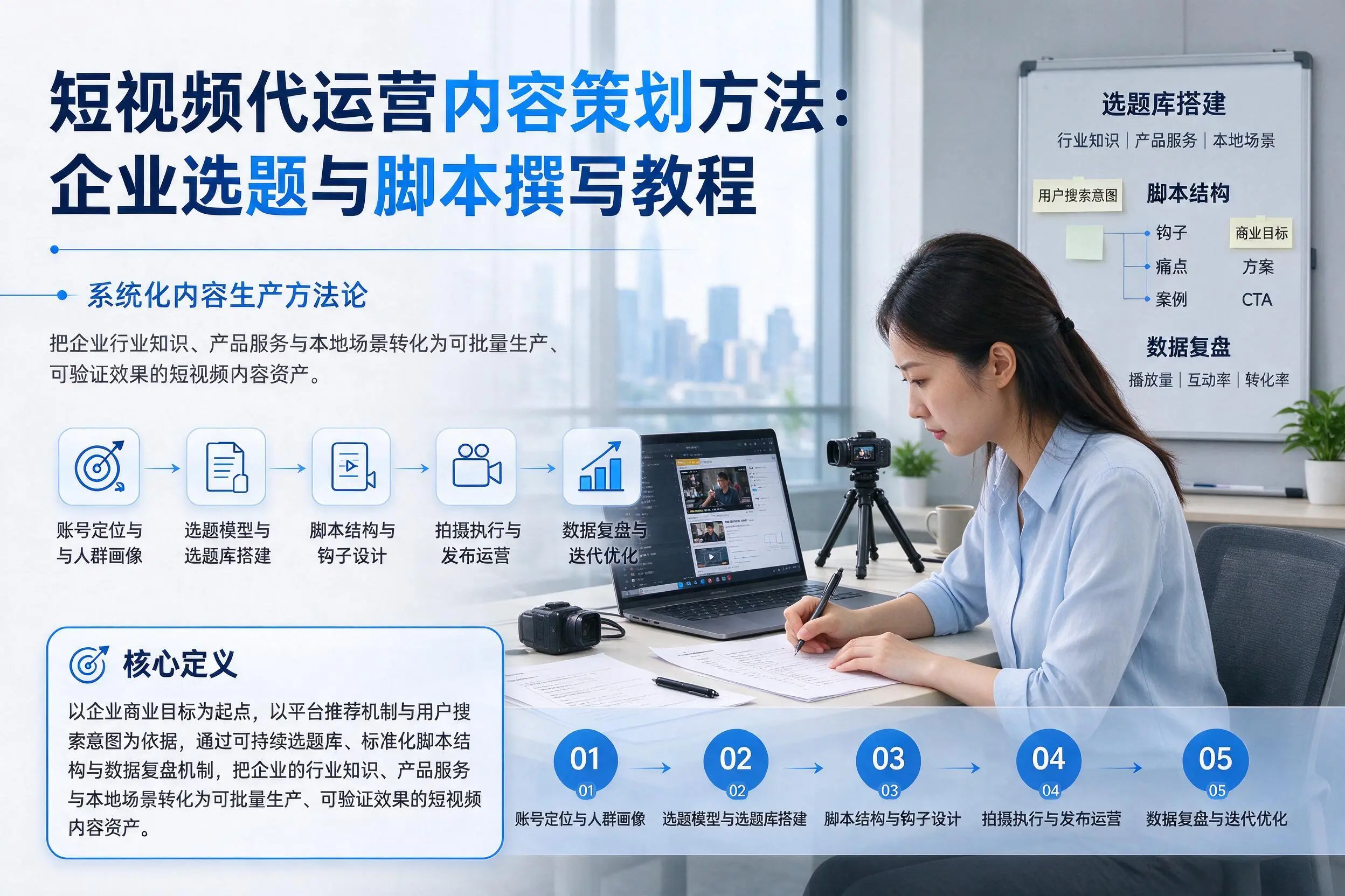 短视频代运营内容策划方法：江苏企业选题与脚本撰写教程
