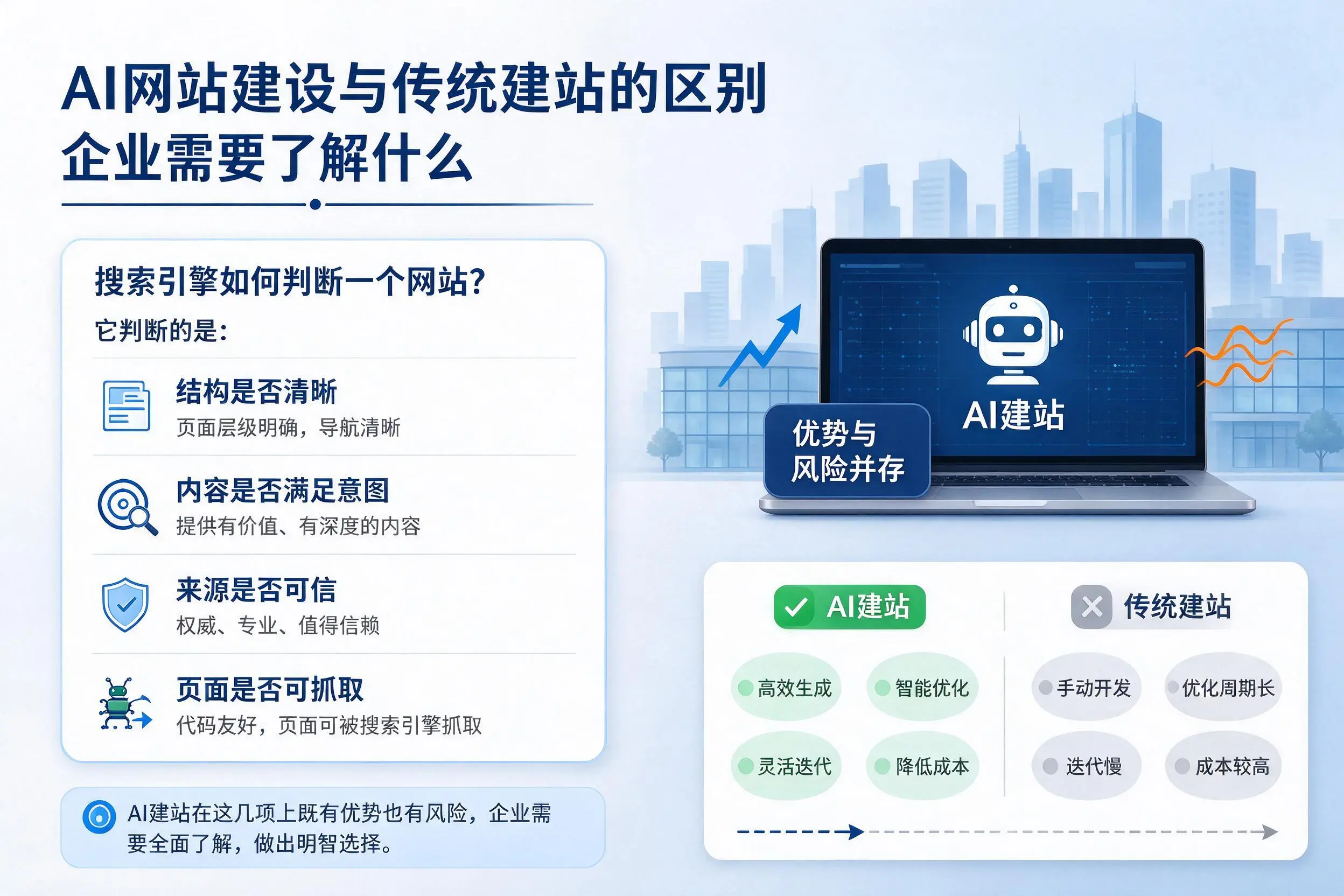 AI网站建设与传统建站的区别,江苏企业需要了解什么