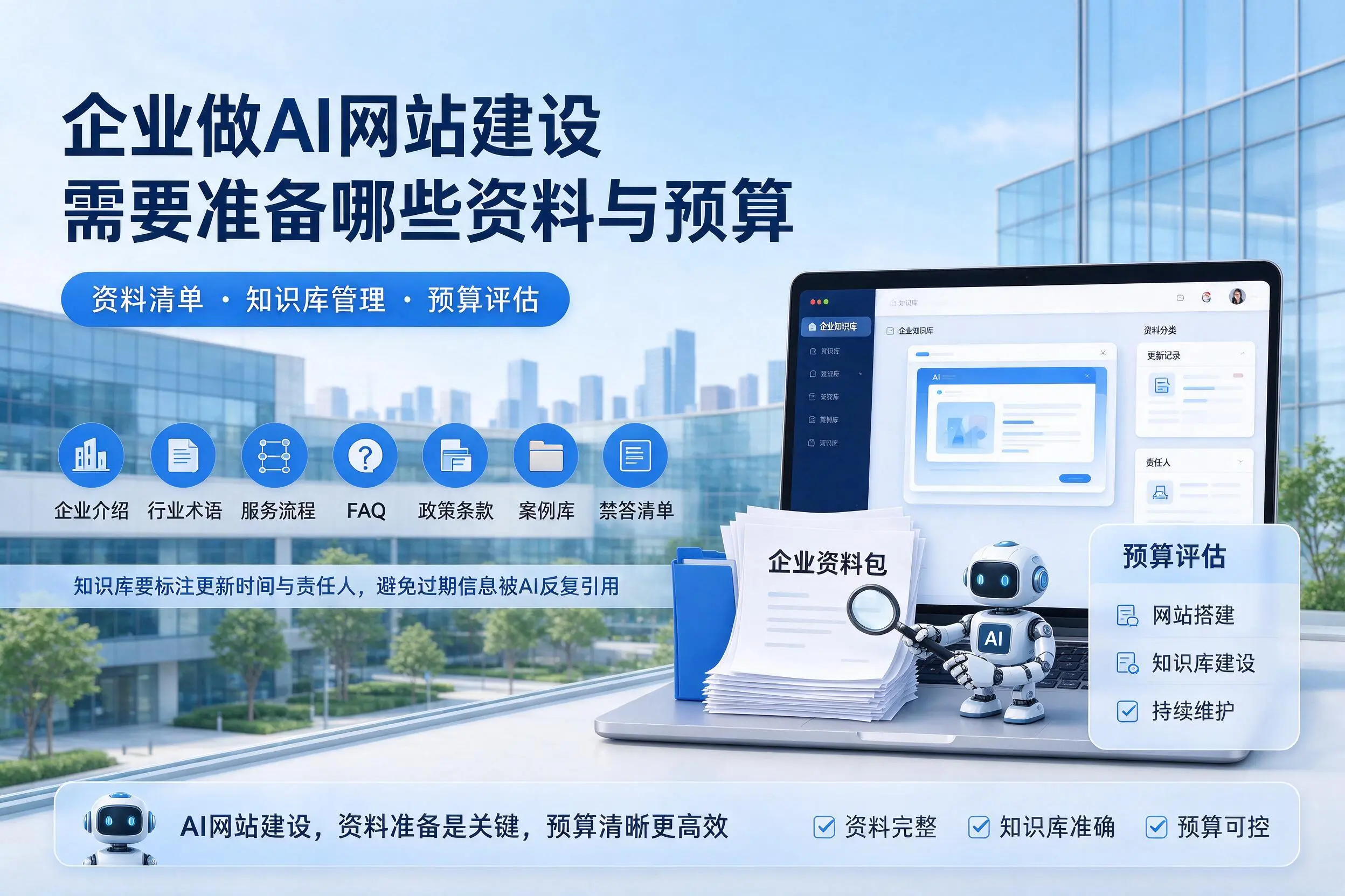 江苏企业做AI网站建设需要准备哪些资料与预算