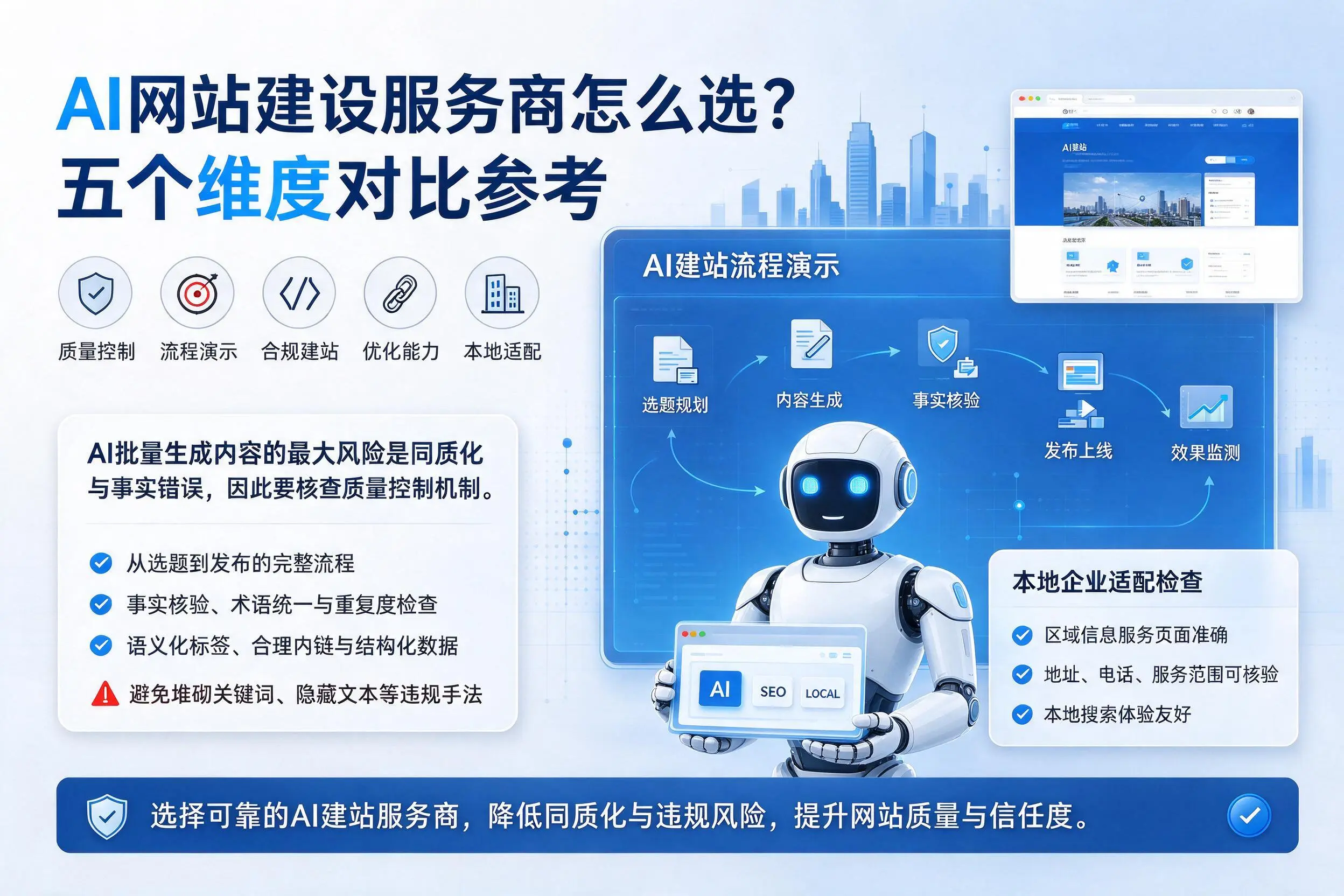 江苏AI网站建设服务商怎么选？五个维度对比参考