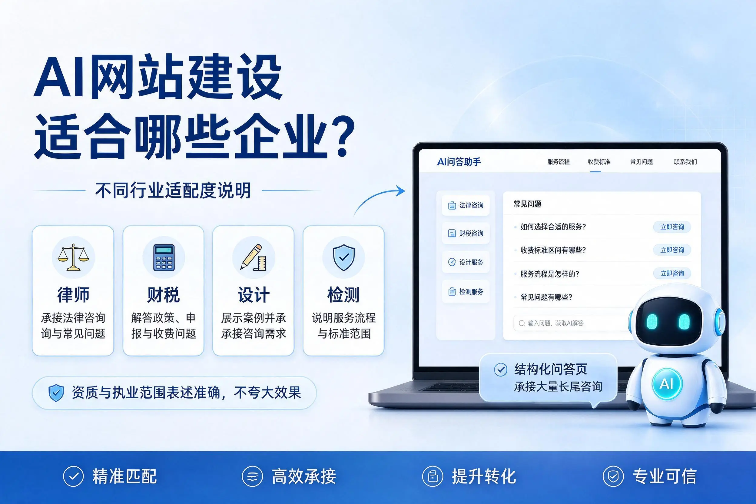 AI网站建设适合哪些企业?江苏不同行业适配度说明