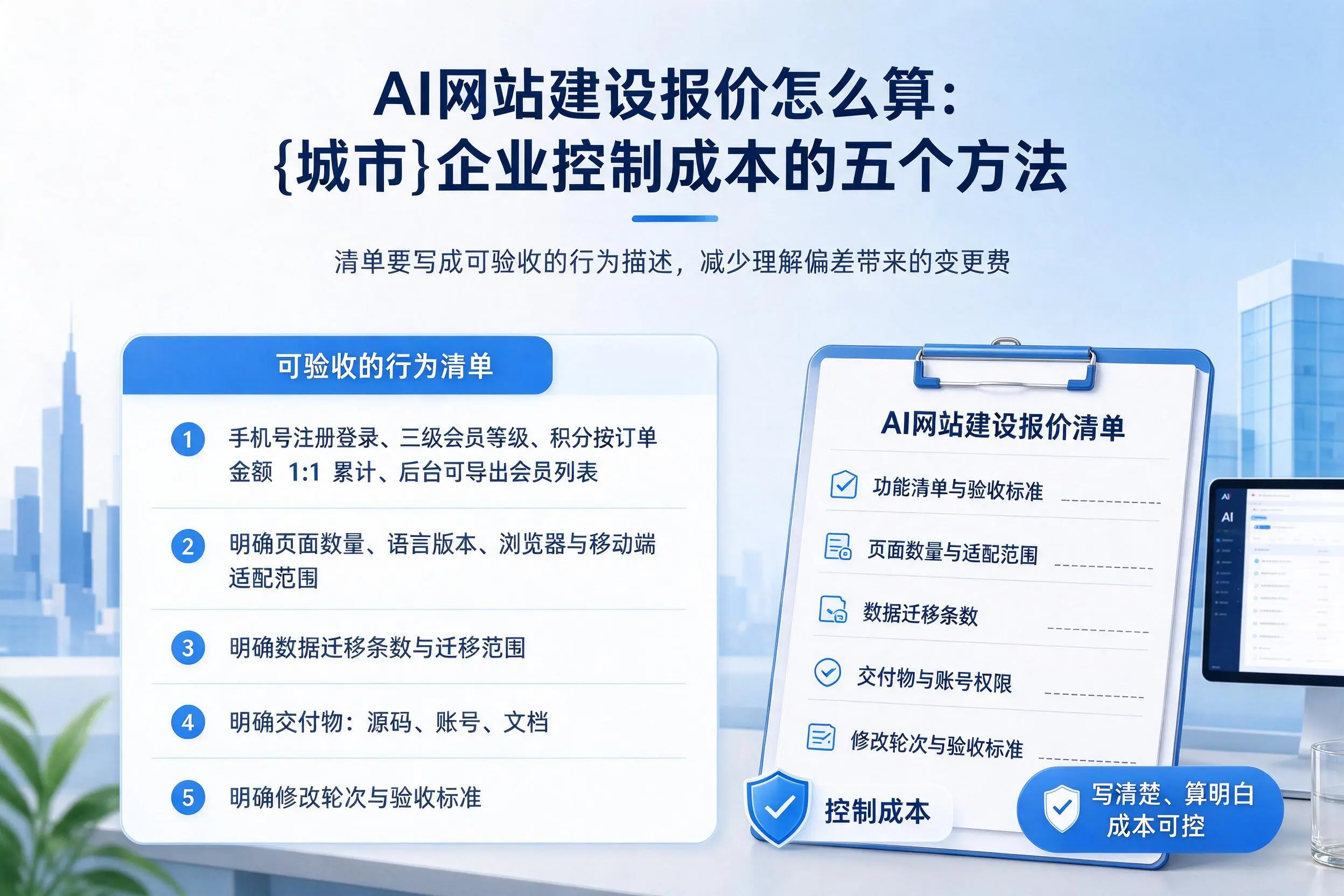 AI网站建设报价怎么算：江苏企业控制成本的五个方法
